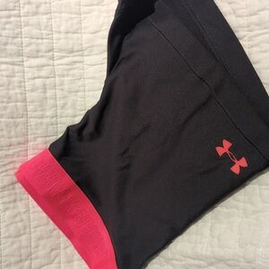 Under Armour Black and Pink Athletic Shorts